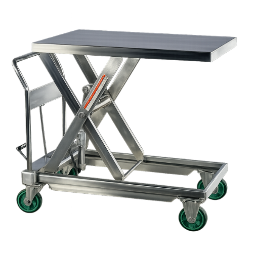 SS Scissor Lift With Wheel AEC-03
